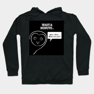 Owl Pun Black and White Hoodie